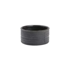 Ernst Candle Holder Stoneware, Dark Grey