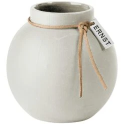 Ernst Stoneware Vase White, 10 Cm