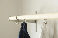 Nostalgi Hat Rack / Shoe Rack 100 Cm, Aluminium / Birch -Gubi Furni Sales essem design nostalgi hat rack shoe rack aluminium fittings 9