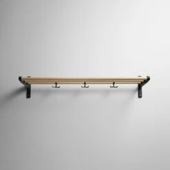 Nostalgi Hat Rack / Shoe Rack 100 Cm, Black / Birch -Gubi Furni Sales essem design nostalgi hat rack shoe rack black fittings 6