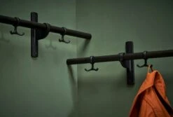 Nostalgi Hook Strip 100 Cm, Black / Black Stained Oak -Gubi Furni Sales essem design nostalgi wall hook strip 1m 7