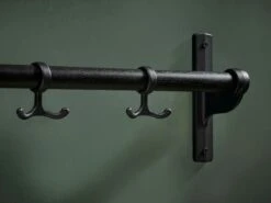 Nostalgi Hook Strip 100 Cm, Black / Black Stained Oak -Gubi Furni Sales essem design nostalgi wall hook strip 1m 9