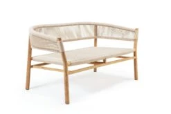 Kilt Sofa 2-Seater, Teak / Sand -Gubi Furni Sales ethimo kilt 2 seater sofa 2