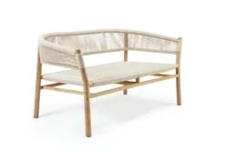 Kilt Sofa 2-Seater, Teak / Sand -Gubi Furni Sales ethimo kilt 2 seater sofa 4