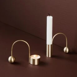 Ferm LIVING Balance Candle Holder, Brass -Gubi Furni Sales ferm living balance candle holder 9