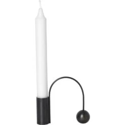 Ferm LIVING Balance Candlestick, Black Brass