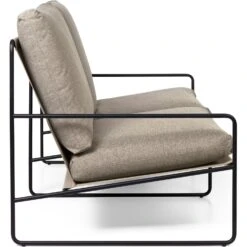Ferm LIVING Desert Dolce Sofa Dark Sand / Black, 2-Seater -Gubi Furni Sales ferm living desert dolce sofa black dark sand 2