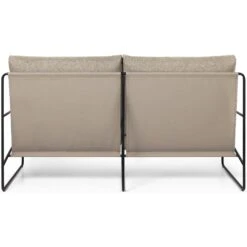 Ferm LIVING Desert Dolce Sofa Dark Sand / Black, 2-Seater -Gubi Furni Sales ferm living desert dolce sofa black dark sand 4