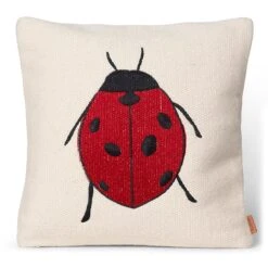 Forest Scatter Cushion Embroidered 40X40 Cm, Ladybird