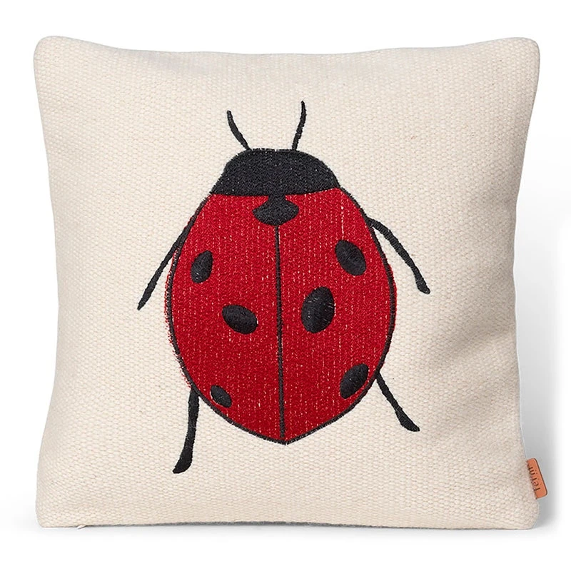 Forest Scatter Cushion Embroidered 40X40 Cm, Ladybird 3 Forest Scatter Cushion Embroidered 40X40 Cm, Ladybird