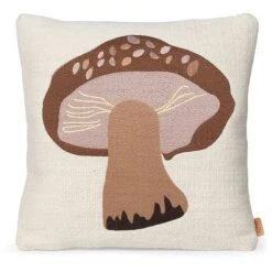 Forest Scatter Cushion Embroidered 40X40 Cm, Porcini