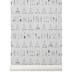 Native Wallpaper, Black/White