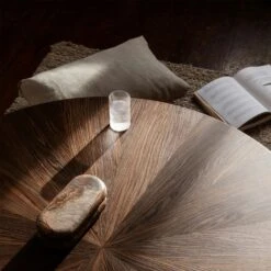 Ferm LIVING Post Coffee Table Smoked Oak Star Ø100 X 33.4 Cm / Large 11 Ferm LIVING Post Coffee Table Smoked Oak Star Ø100 X 33.4 Cm / Large -Gubi Furni Sales ferm living post coffee table smoked oak star 1