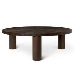 Ferm LIVING Post Coffee Table Smoked Oak Star Ø100 X 33.4 Cm / Large