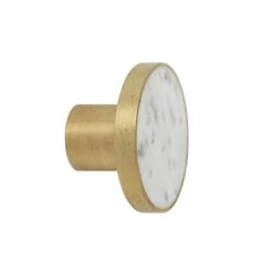 Ferm LIVING Stone Hook Large, White Marble