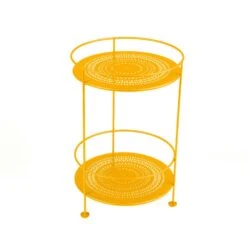 Guinguette Side Table Perforated Ø40 Cm, Honey