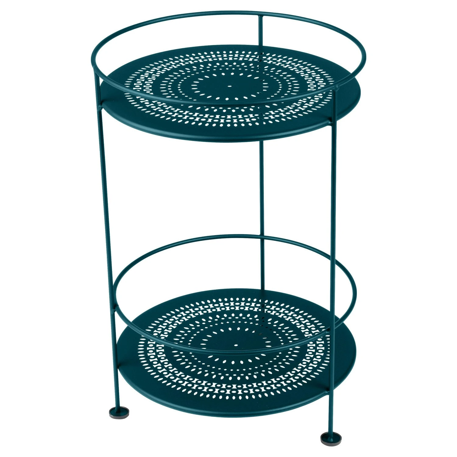 Guinguette Perforated Side Table Ø40 Cm, Acapulco Blue 3 Guinguette Perforated Side Table Ø40 Cm, Acapulco Blue