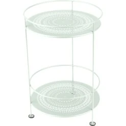 Guinguette Perforated Side Table Ø40, Ice Mint