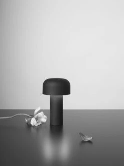 Flos Bellhop Table Lamp Portable, Matte Black -Gubi Furni Sales flos bellhop table lamp portable 2