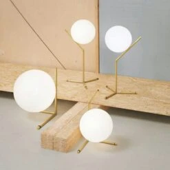 Flos IC Lights Table 1 High, Brass -Gubi Furni Sales flos ic lights table 1 high 7