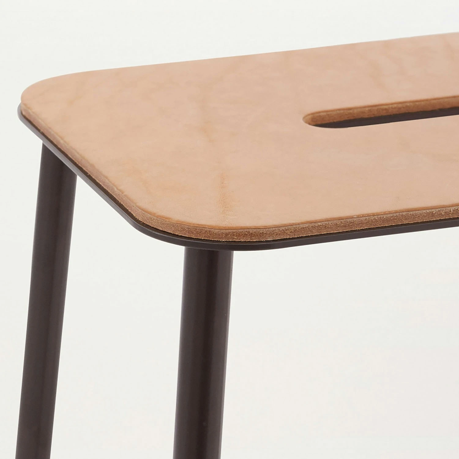 Frama Adam Bar Chair H65cm, Matte Black/Black Leather 4 Frama Adam Bar Chair H65cm, Matte Black/Black Leather - Image 2