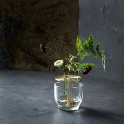 Fritz Hansen Ikebana Small Vase, Brass -Gubi Furni Sales fritz hansen ikebana vase small 2