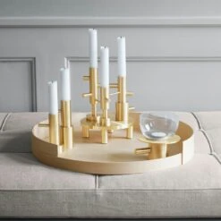 Fritz Hansen Jaime Hayon Candleholder Single No2 H:13 Cm, Brass -Gubi Furni Sales fritz hansen jaime hayon candleholder 2 brass 3