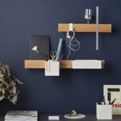 GEJST Flex Wall Shelf Magnetic 40 Cm, Black Oak / Black -Gubi Furni Sales gejst flex wall shelf magnetic 40 cm 4