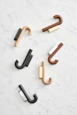 GEJST Hook, Walnut / Black -Gubi Furni Sales gejst hook walnut 20