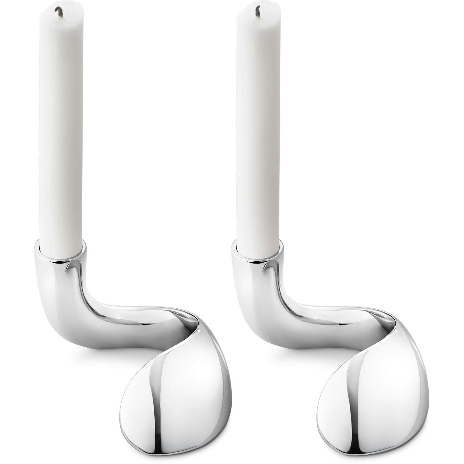 Georg Jensen Bloom Candle Holder Set Of 2, Stainless Steel 6 Georg Jensen Bloom Candle Holder Set Of 2, Stainless Steel - Image 4