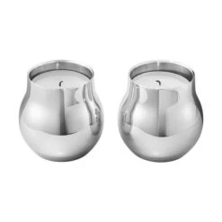 Georg Jensen Cafu Candle Holder 2 Pcs, Stainless Steel
