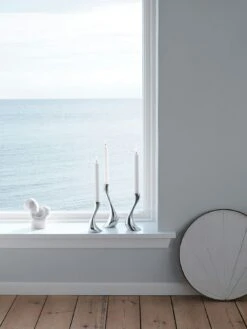 Georg Jensen Cobra Candle Holders, Set 3 Pieces -Gubi Furni Sales georg jensen cobra candle holders set 3 pieces 2