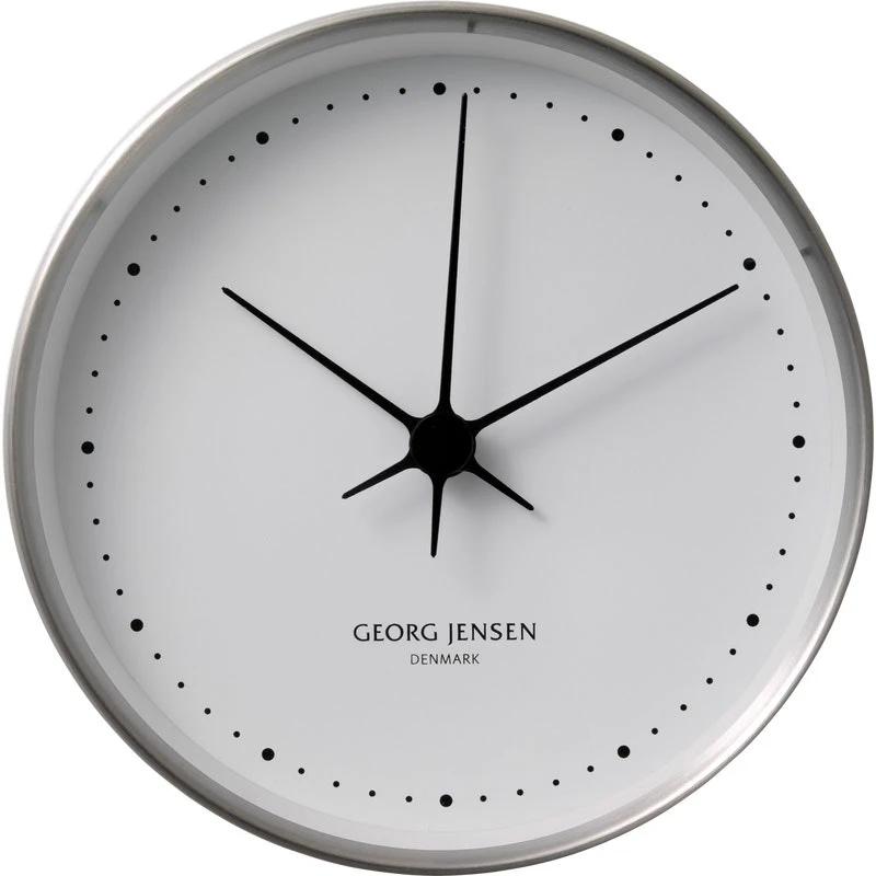 Georg Jensen Koppel Wall Clock 22 Cm, Stainless Steel 3 Georg Jensen Koppel Wall Clock 22 Cm, Stainless Steel