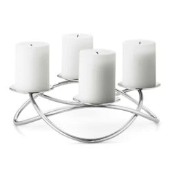 Georg Jensen Season Candle Holder Large, Stainless Steel
