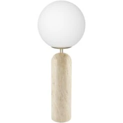 Globen Lighting Torrano Table Lamp, Travertine