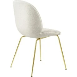 Gubi Beetle Dining Chair, Brass, PG2, Li.Bouclé 001 -Gubi Furni Sales gubi beetle dining chair brass pg2 2