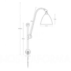 Gubi Bestlite BL5 Wall Lamp, Brass/ White -Gubi Furni Sales gubi bestlite bl5 wall lamp 1 4