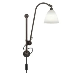 Gubi Bestlite BL5 Wall Lamp, Black Brass/Bone China