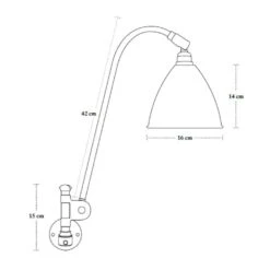 Gubi Bestlite BL6 Wall Lamp, Brass/ White -Gubi Furni Sales gubi bestlite bl6 wall lamp 1