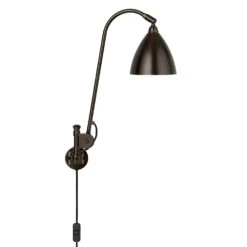 Gubi Bestlite BL6 Wall Lamp, Black Brass/Black Brass