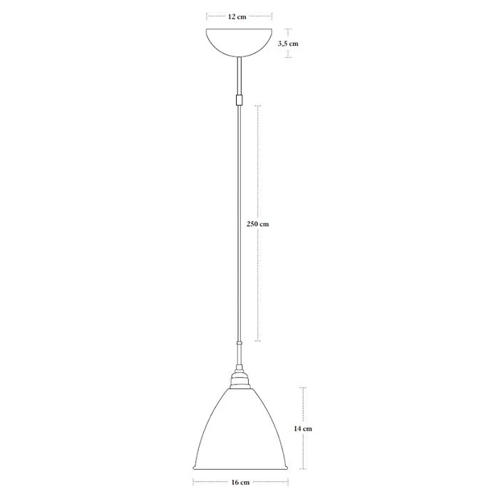 Gubi Bestlite BL9 S Pendant, Brass/Grey 8 Gubi Bestlite BL9 S Pendant, Brass/Grey - Image 6