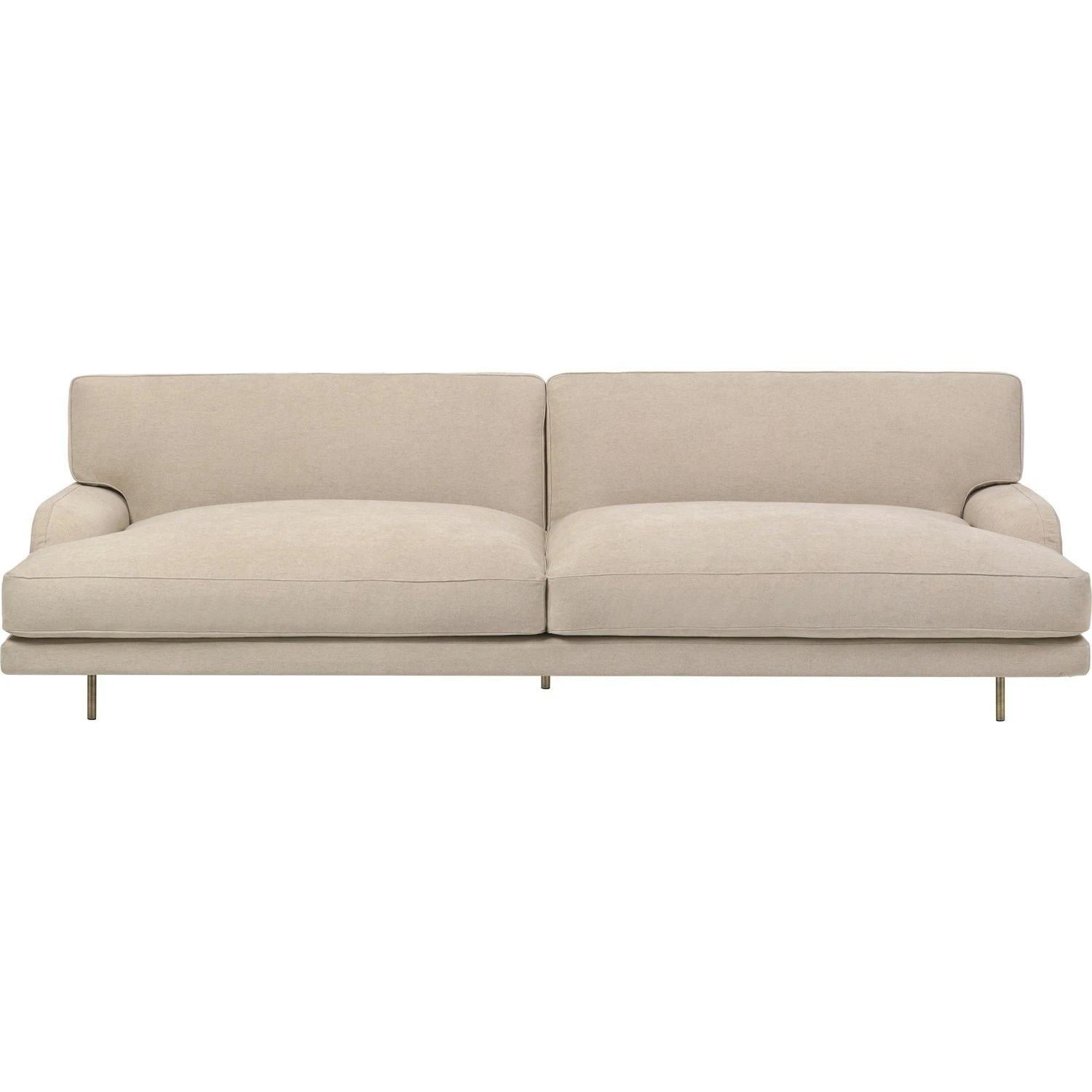 Gubi Flaneur Sofa FC 2-Seater, Leg Brass / Hot Madison 073 Beige 3 Gubi Flaneur Sofa FC 2-Seater, Leg Brass / Hot Madison 073 Beige