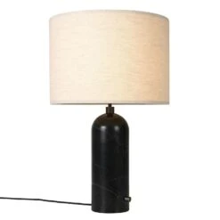 Gubi Gravity Table Lamp Large, Black Marble / Canvas -Gubi Furni Sales gubi gravity table lamp large black marble 6