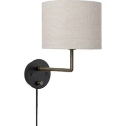 Gubi Gravity Wall Lamp Small, Antique Brass / Canvas