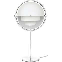 Gubi Multi-Lite Table Lamp, Chrome / White