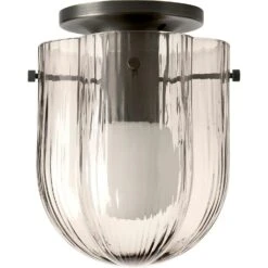 Gubi Seine Pendant Lamp, Smoke -Gubi Furni Sales gubi seine ceiling lamp base antique brass shade smoke 1