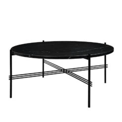 Gubi TS Coffee Table 80 Cm, Black / Black Marble