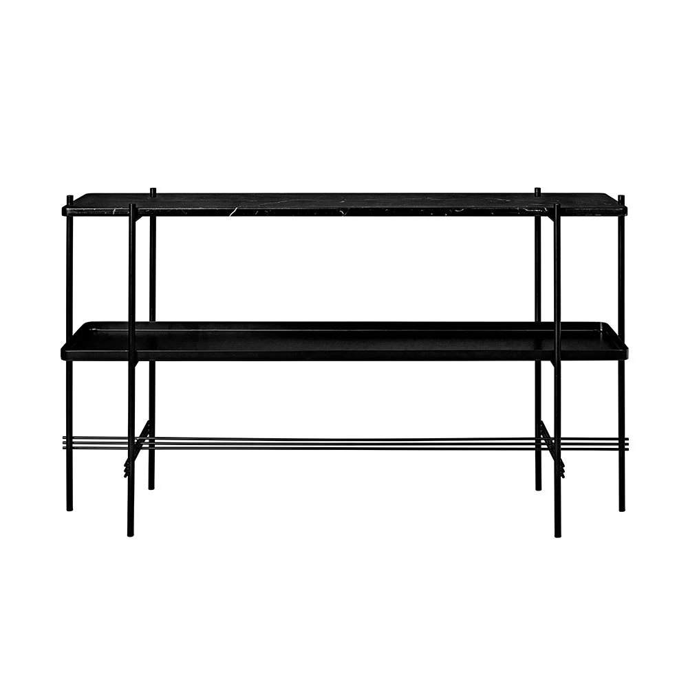 Gubi Ts Console 2 Racks Black, Metal/Black Marble 3 Gubi Ts Console 2 Racks Black, Metal/Black Marble