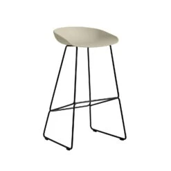 Hay AAS 38 Bar Stool High, Black Frame / Pastel Green