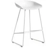 Hay AAS 38 Bar Stool Low, White Frame / White -Gubi Furni Sales hay aas 38 bar stool low white frame 2